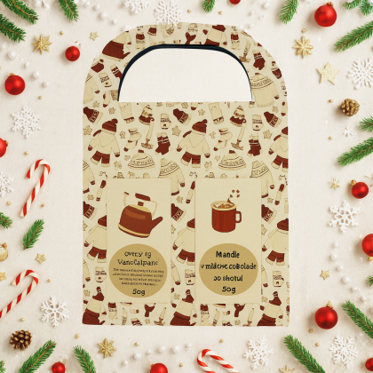 Darčeková taška Útulný domov - mandle a ovocný čaj